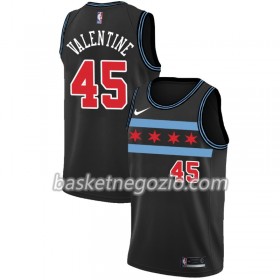 Canotte Uomo Chicago Bulls Denzel Valentine 45 2018-19 Nike City Edition Nero Swingman